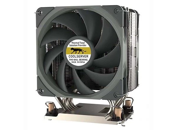 LGA4189 Aluminum Tower Fin Copper Plate 4u Server Active CPU Heat Sink With Heat Pipes